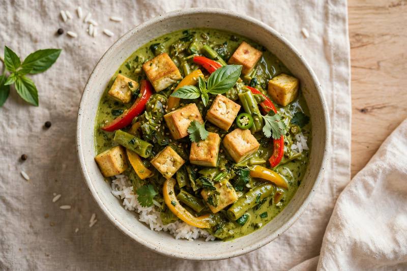 Photo of Green Curry Tofu & Veggie Bowl, a lunch recipe from FluentFuel