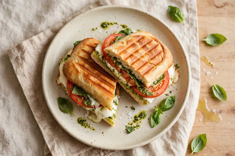 Photo of Caprese Panini, a lunch recipe from FluentFuel