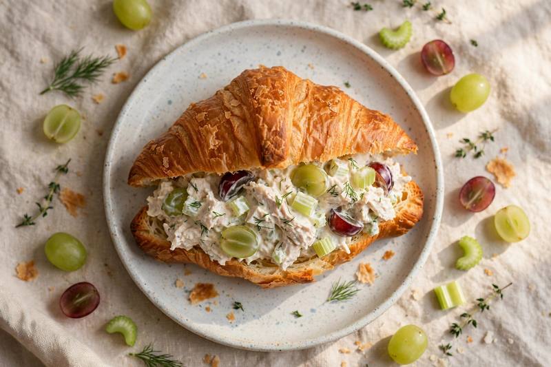 Photo of Chicken Salad Croissant, a lunch recipe from FluentFuel