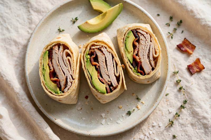 Photo of Turkey & Avocado Club Wrap, a lunch recipe from FluentFuel