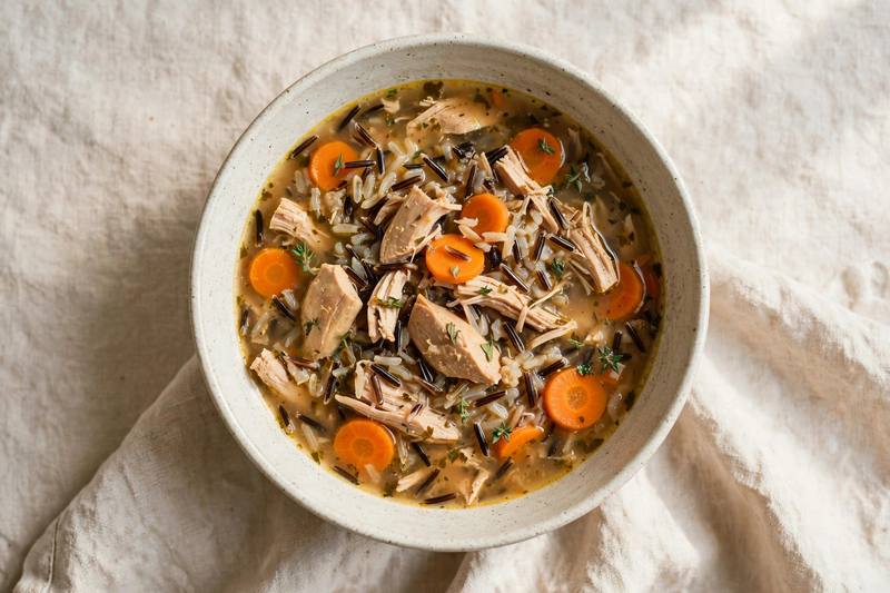 Photo of Chicken & Wild Rice Soup, a lunch recipe from FluentFuel
