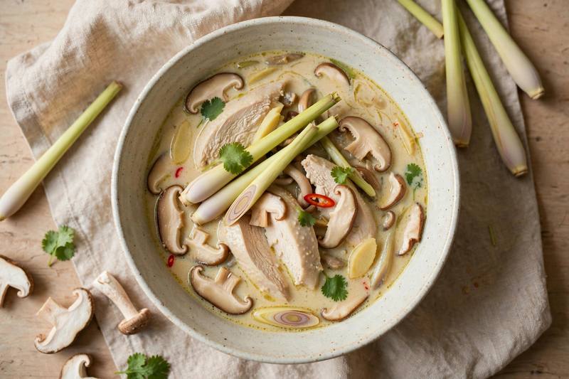 Photo of Coconut Lemongrass Chicken Soup, a lunch recipe from FluentFuel