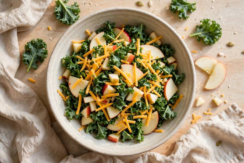 Photo of Kale, Apple & Cheddar Chopped Salad, a lunch recipe from FluentFuel