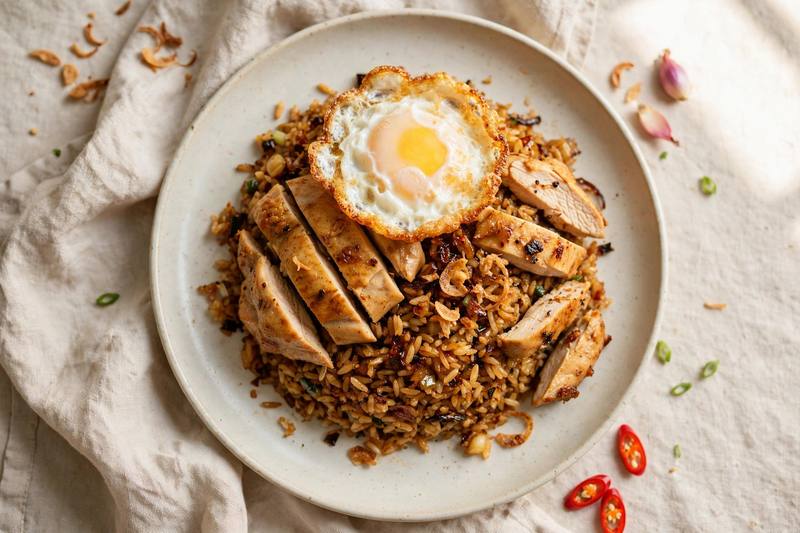 Photo of Nasi Goreng-Style Fried Rice, a lunch recipe from FluentFuel