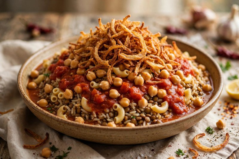 Photo of Koshari, a dinner recipe from FluentFuel