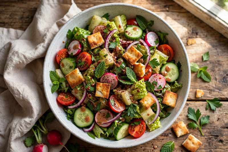 Photo of Fattoush, a lunch recipe from FluentFuel