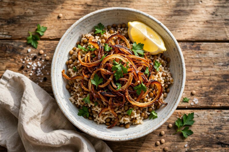 Photo of Mujadara, a dinner recipe from FluentFuel