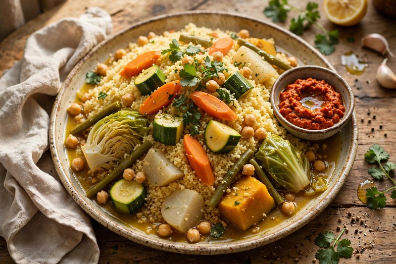 Photo of Friday Couscous with Seven Vegetables, a dinner recipe from FluentFuel