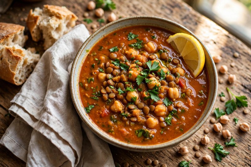 Photo of Moroccan Lentil Soup, a lunch recipe from FluentFuel