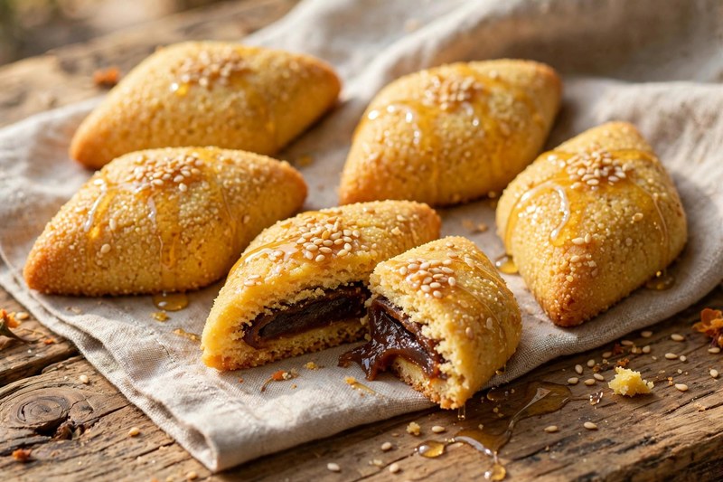 Photo of Chebakia (Sesame-Honey Cookies), a snack recipe from FluentFuel