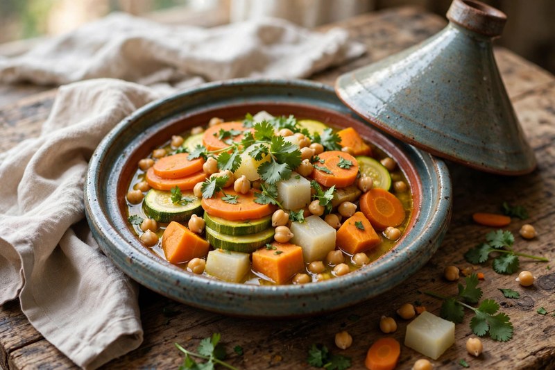 Photo of Seven-Vegetable Tagine, a dinner recipe from FluentFuel