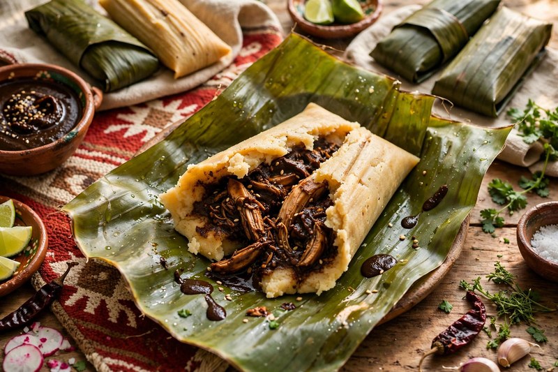 Photo of Tamales Oaxaqueños, a dinner recipe from FluentFuel
