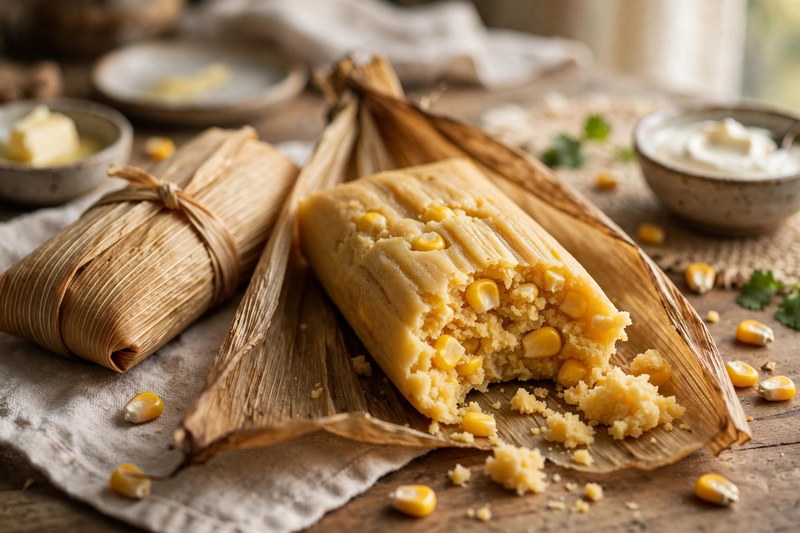 Photo of Tamales de Elote Dulce, a breakfast recipe from FluentFuel