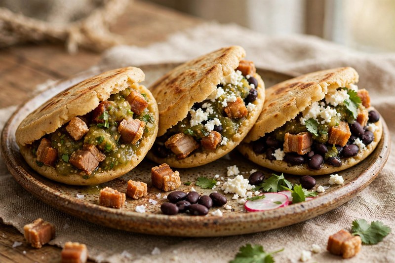 Photo of Gorditas de Chicharrón, a lunch recipe from FluentFuel