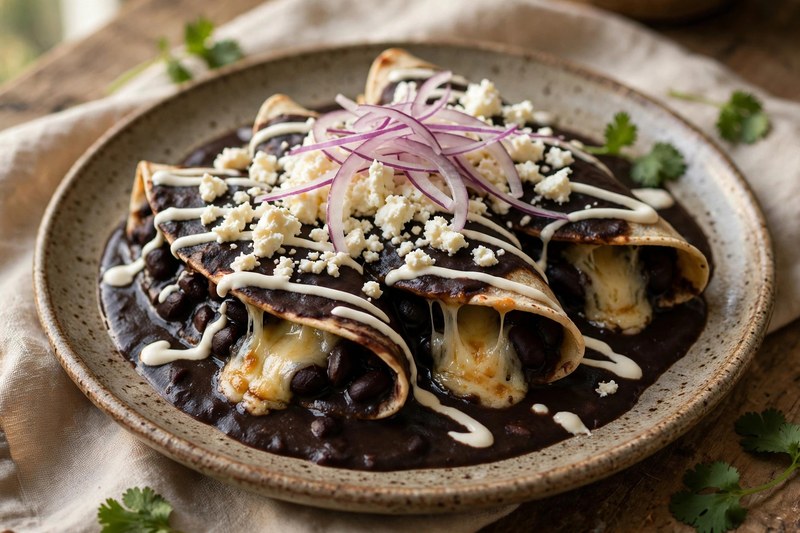 Photo of Enfrijoladas de Queso, a dinner recipe from FluentFuel