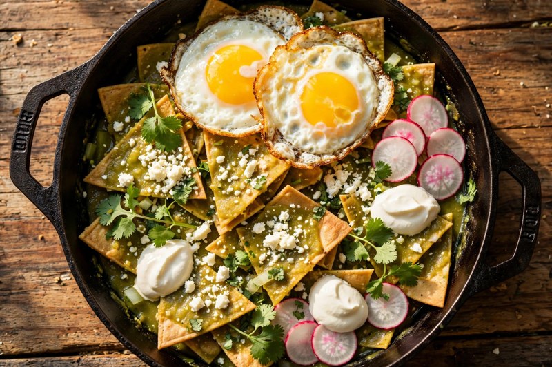 Photo of Chilaquiles Verdes, a breakfast recipe from FluentFuel