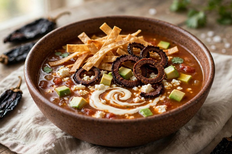 Photo of Sopa de Tortilla, a lunch recipe from FluentFuel