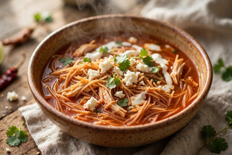 Photo of Sopa de Fideo con Pollo, a dinner recipe from FluentFuel