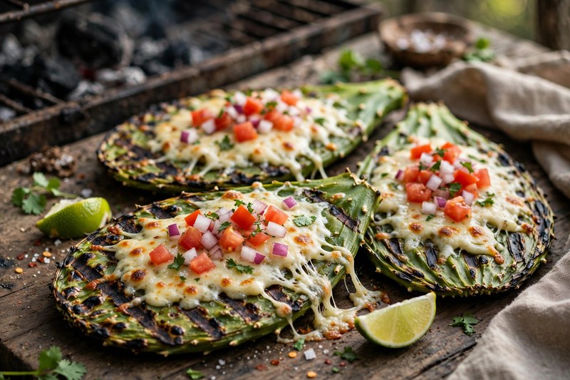 Photo of Nopales Asados con Queso, a lunch recipe from FluentFuel
