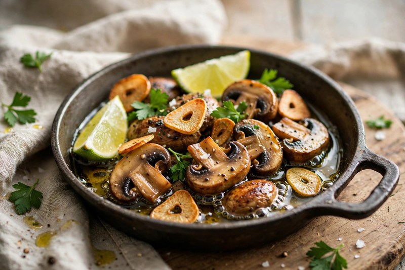 Photo of Champiñones al Ajillo, a lunch recipe from FluentFuel