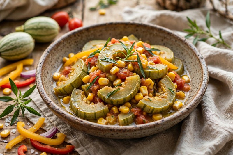 Photo of Calabacitas con Elote, a dinner recipe from FluentFuel