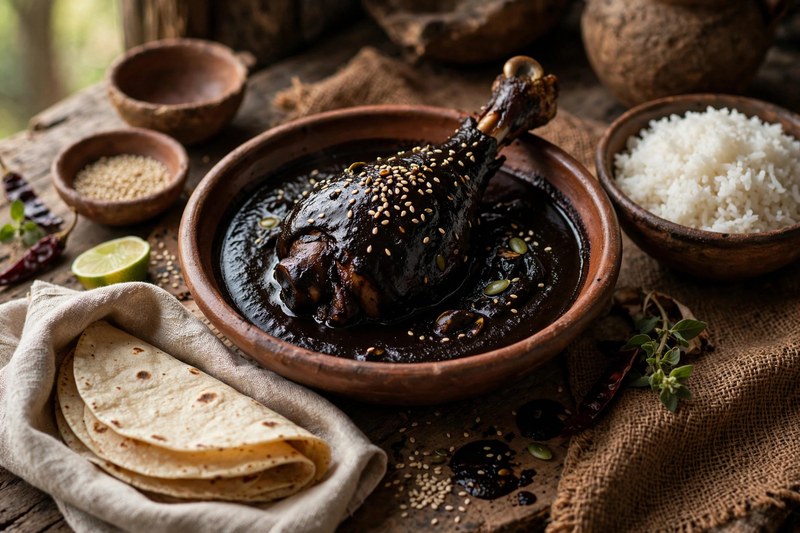 Photo of Mole Negro Oaxaqueño, a dinner recipe from FluentFuel