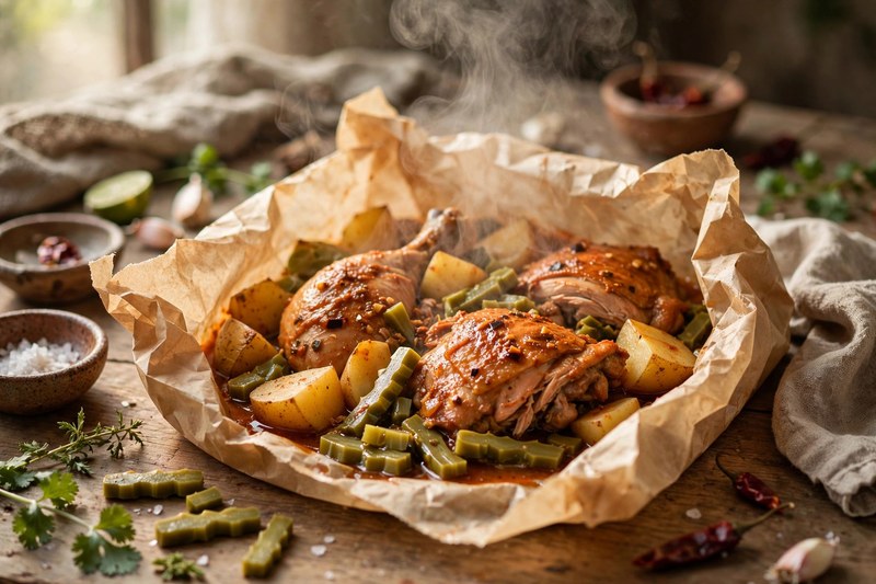 Photo of Mixiote de Pollo, a dinner recipe from FluentFuel