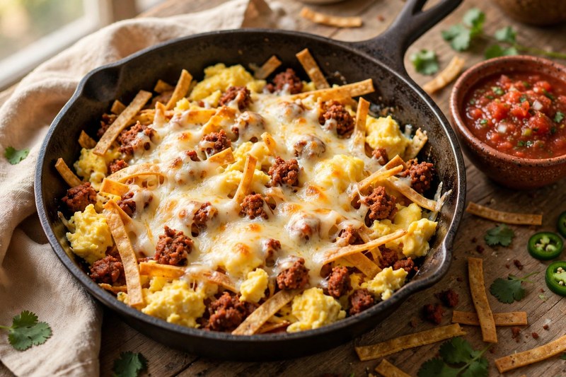 Photo of Migas Norteñas, a breakfast recipe from FluentFuel