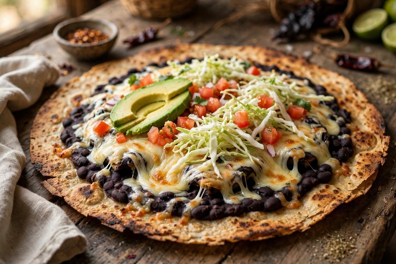 Photo of Tlayuda Oaxaqueña, a dinner recipe from FluentFuel