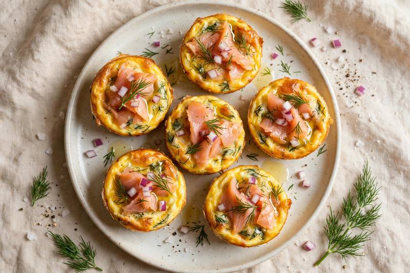 Photo of Lox and Dill Egg Muffins, a breakfast recipe from FluentFuel