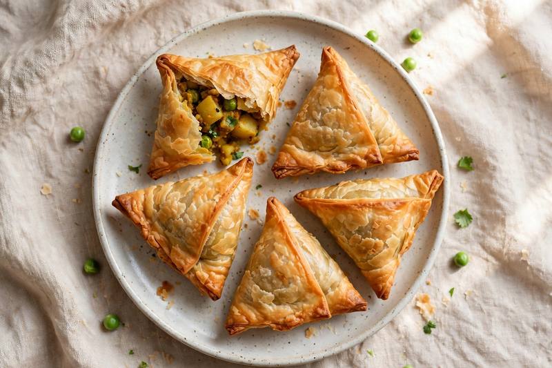 Photo of Baked Vegetable Samosas, a snack recipe from FluentFuel