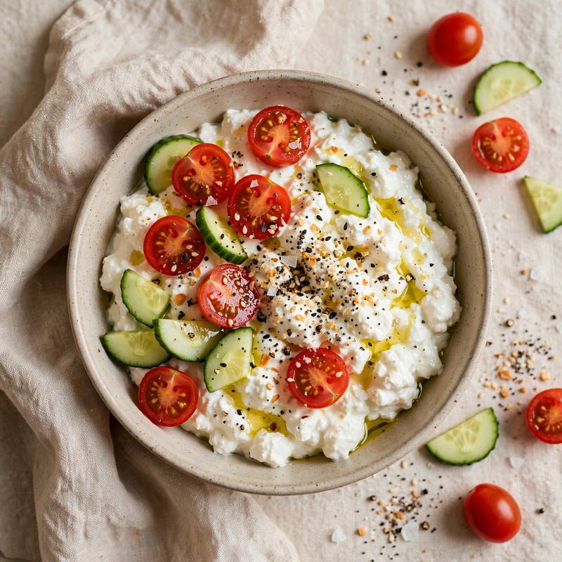 Photo of Savory Cottage Cheese Bowl, a breakfast recipe from FluentFuel