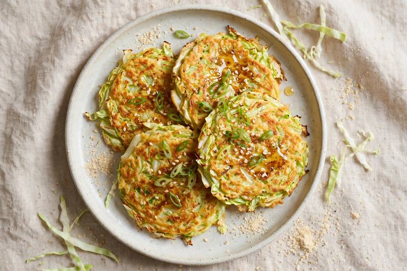 Photo of Savory Cabbage and Egg Pancakes, a breakfast recipe from FluentFuel