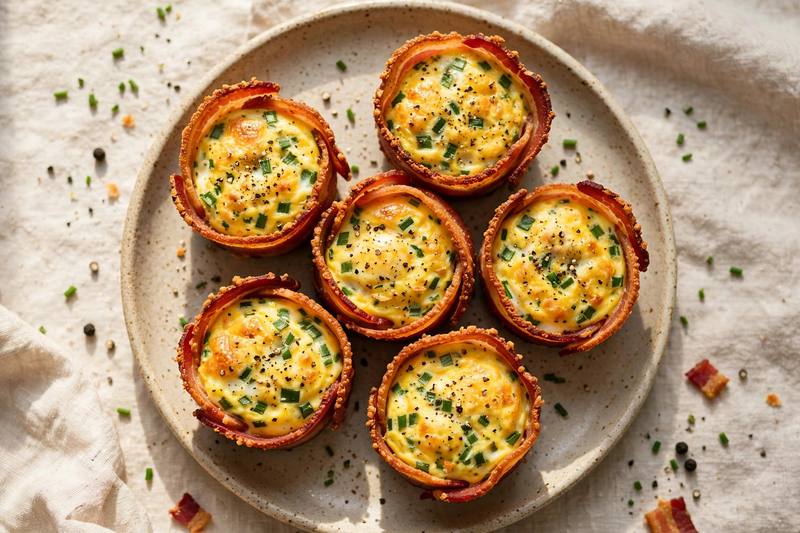 Photo of Turkey Bacon and Egg Cups, a breakfast recipe from FluentFuel