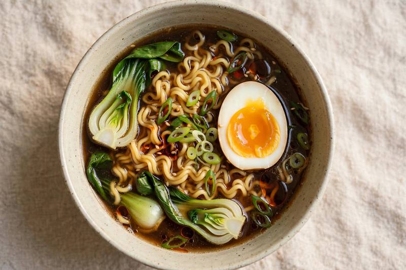 Photo of Shoyu Ramen with Soft Egg, a lunch recipe from FluentFuel