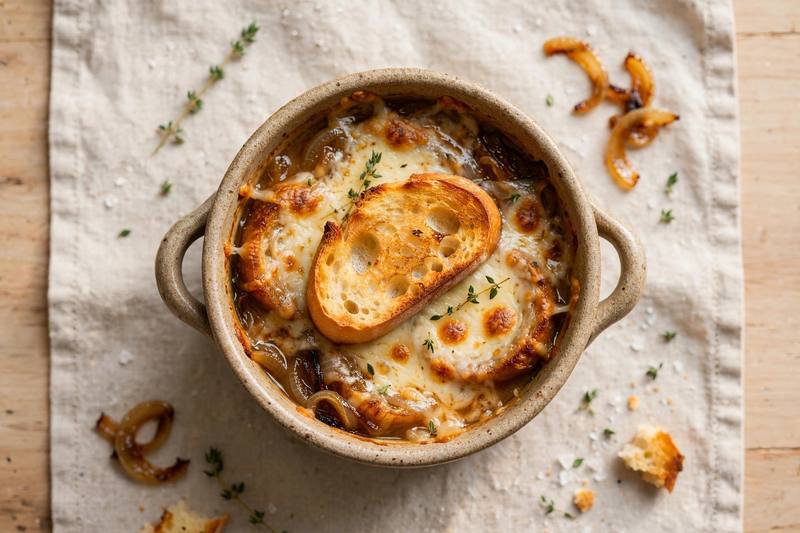 Photo of French Onion Soup Gratinee, a lunch recipe from FluentFuel
