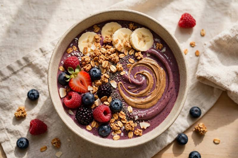 Photo of Acai Berry Smoothie Bowl, a breakfast recipe from FluentFuel