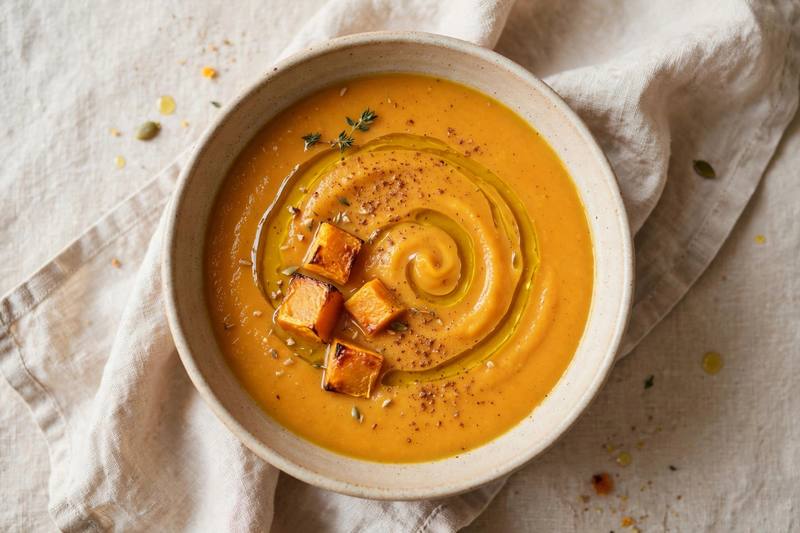 Photo of Roasted Butternut Squash Soup, a lunch recipe from FluentFuel