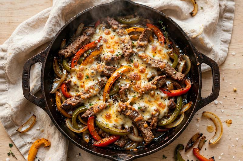 Photo of Philly Cheesesteak Skillet, a lunch recipe from FluentFuel