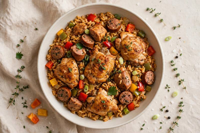 Photo of Chicken and Sausage Jambalaya, a dinner recipe from FluentFuel