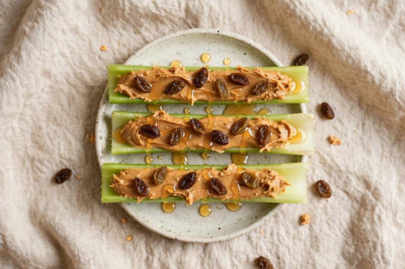 Photo of Ants on a Log, a snack recipe from FluentFuel