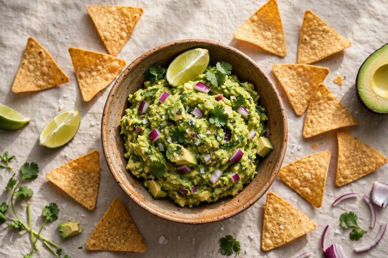 Photo of Classic Guacamole and Chips, a snack recipe from FluentFuel