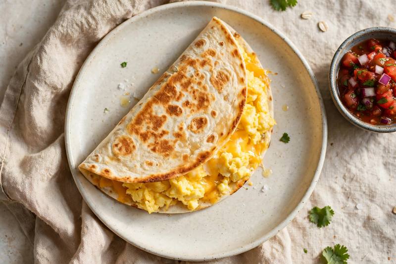 Photo of Egg and Cheese Breakfast Quesadilla, a breakfast recipe from FluentFuel