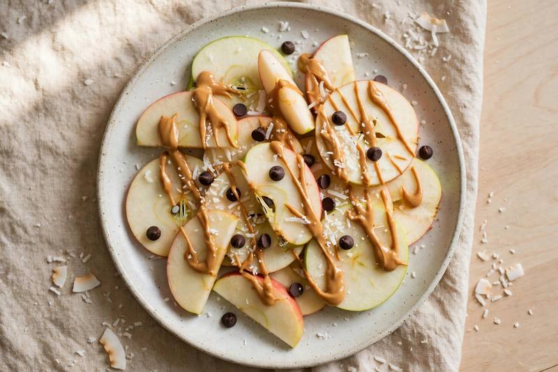 Photo of Apple Nachos with Peanut Drizzle, a snack recipe from FluentFuel