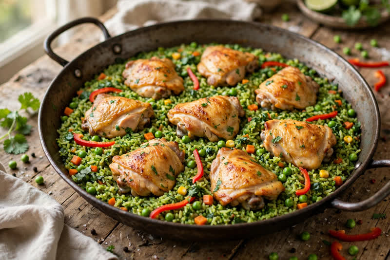 Photo of Arroz con Pollo Peruano, a dinner recipe from FluentFuel