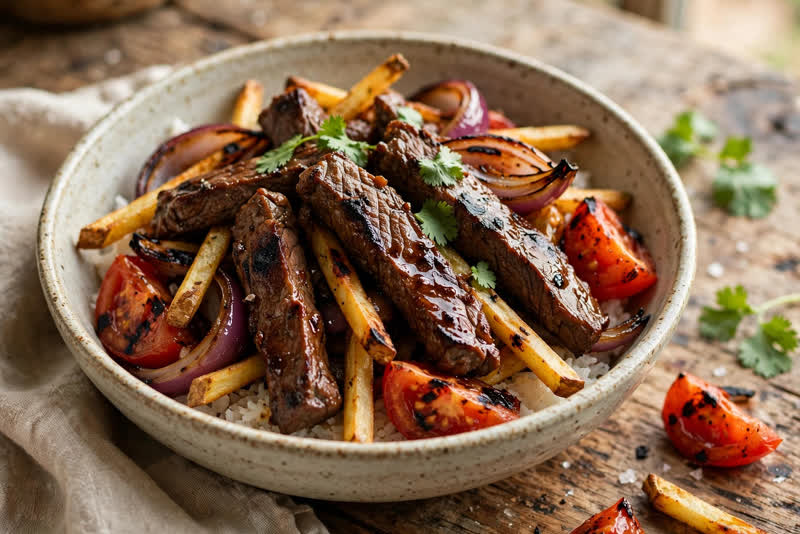Photo of Lomo Saltado, a dinner recipe from FluentFuel