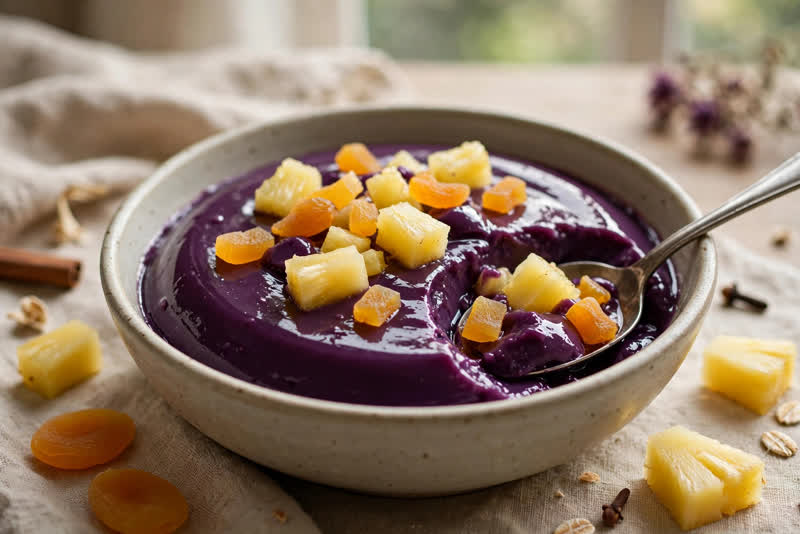 Photo of Mazamorra Morada, a snack recipe from FluentFuel