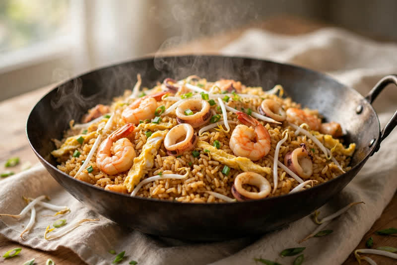 Photo of Chaufa de Mariscos, a dinner recipe from FluentFuel