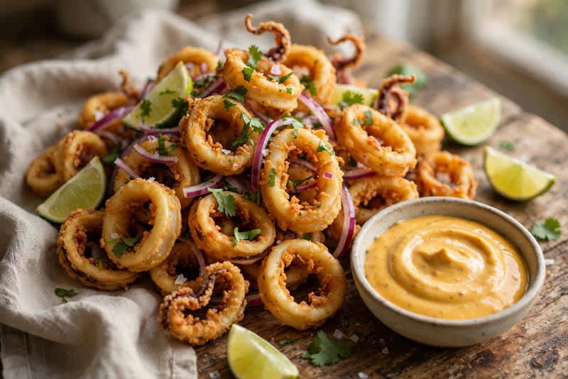 Photo of Chicharrón de Calamares, a lunch recipe from FluentFuel