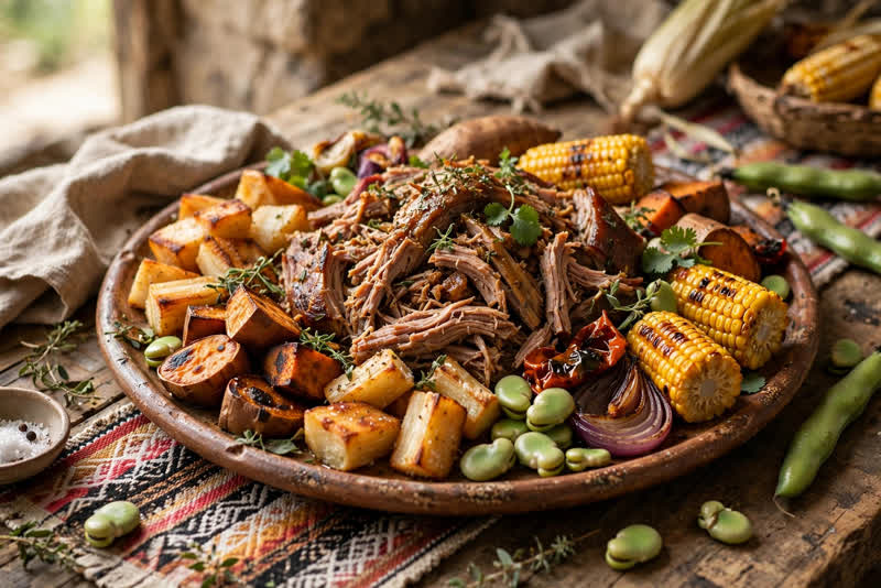 Photo of Pachamanca-Style Pork, a dinner recipe from FluentFuel